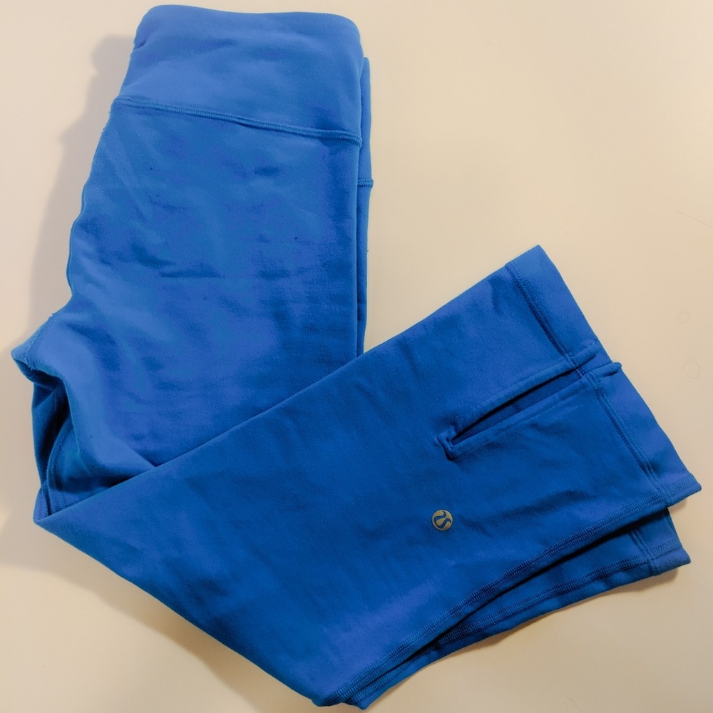 Blue Lululemon Tadasana Slit Crop